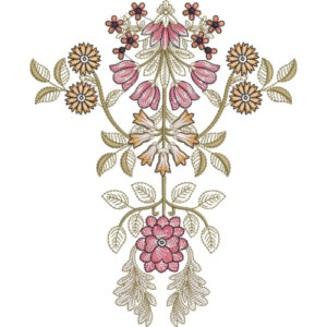 Neck Flower Embroidery Design