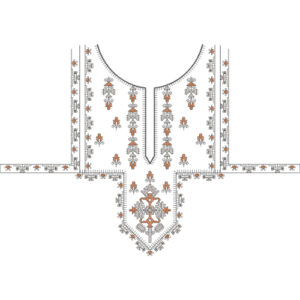 Neck Flower Embroidery Design