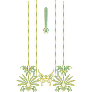 Neck Flower Embroidery Design