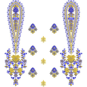 Neck Flower Embroidery Design