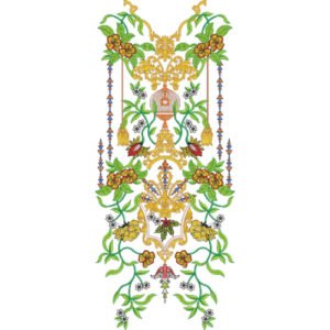 Neck Flower Embroidery Design