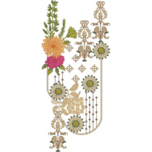 Neck Flower Embroidery Design