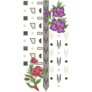 Neck Flower Embroidery Design