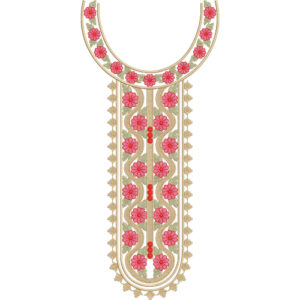 Neck Flower Embroidery Design
