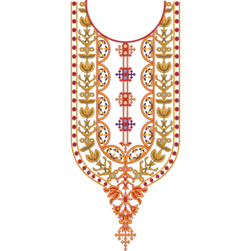 Unique Neck Embroidery Design