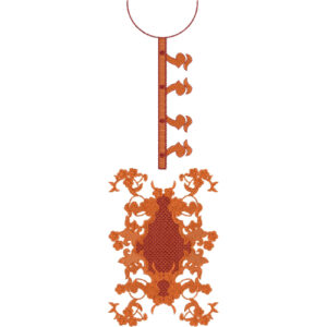 Neck Flower Embroidery Design