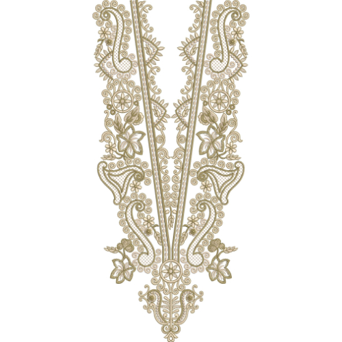 Neckline Embroidery Design