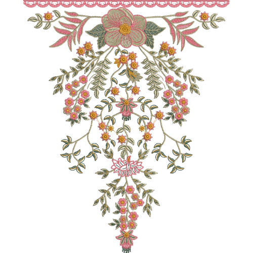 Unique Neck Embroidery Design