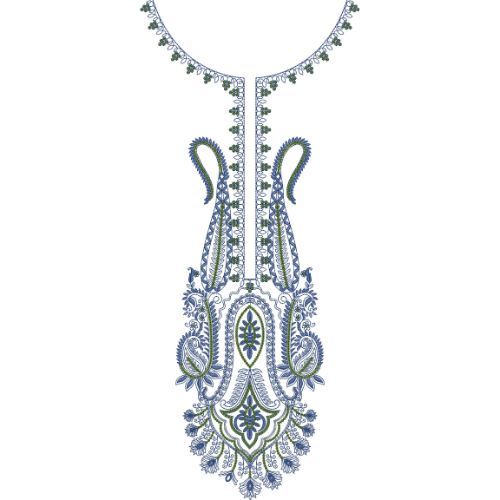 Unique Neck Embroidery Design