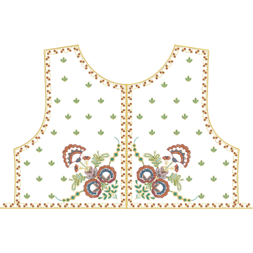 Neck Flower Embroidery Design