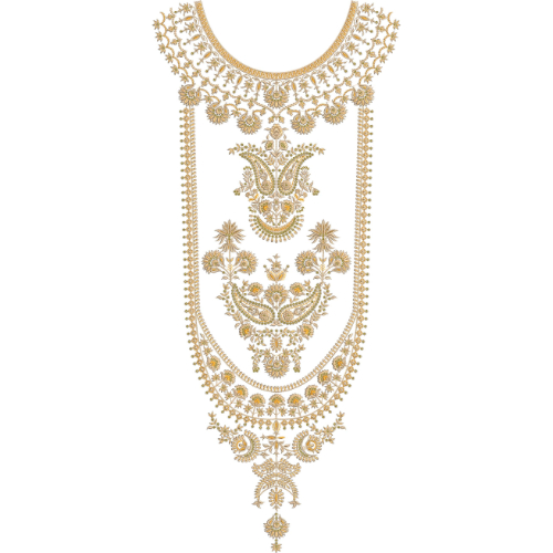 Unique Neck Embroidery Design