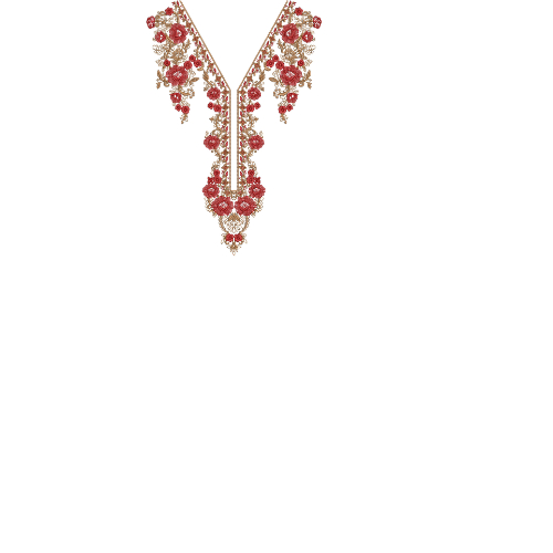 Neckline Embroidery Design