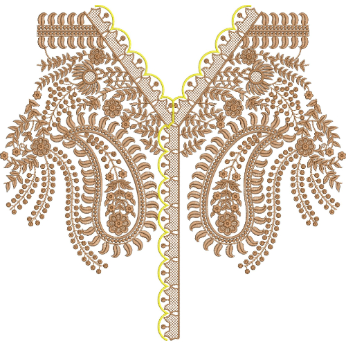 Neck Flower Embroidery Design