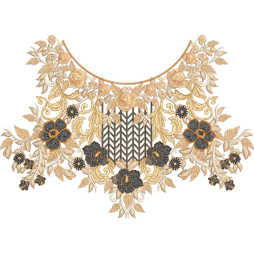 Beautiful Neck Embroidery Design