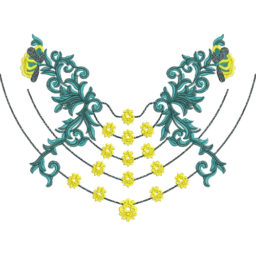 Neck Kurta Embroidery Design