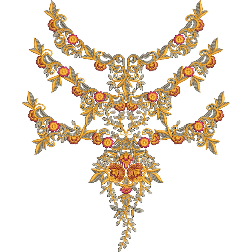 Unique Neck Embroidery Design