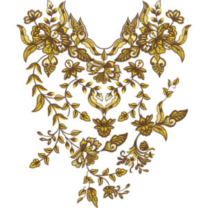 Neck Flower Embroidery Design