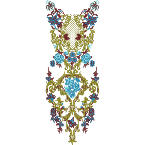 Unique Neck Embroidery Design