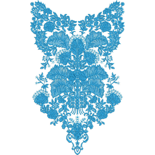 Neck Flower Embroidery Design