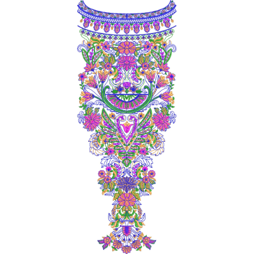 Neckline Embroidery Design