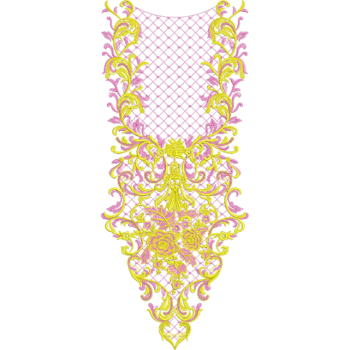 Unique Neck Embroidery Design
