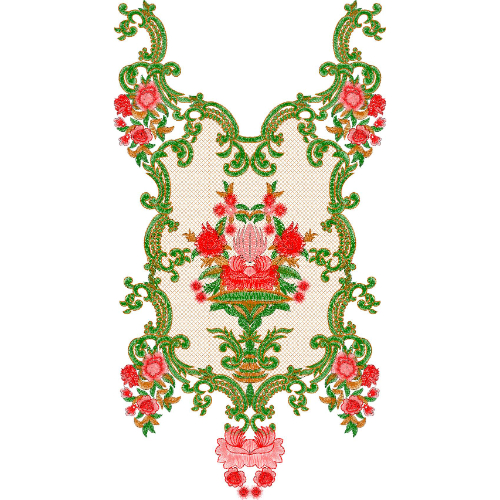 Unique Neck Embroidery Design