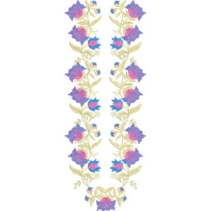 Neck Flower Embroidery Design
