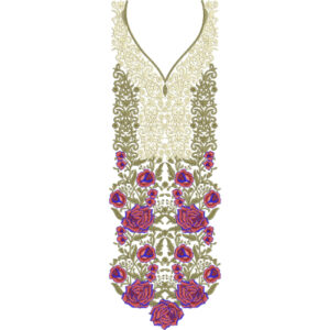Neck Flower Embroidery Design