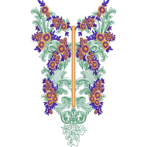 Simple Neck Embroidery Design