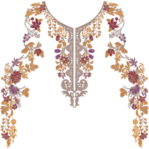 Neck Kurta Embroidery Design