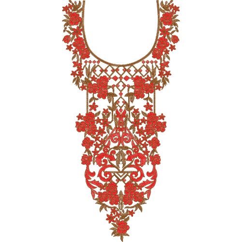 Unique Neck Embroidery Design