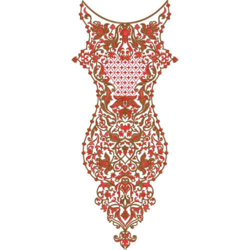 Unique Neck Embroidery Design
