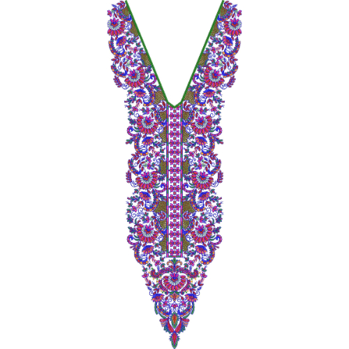 Neckline Embroidery Design