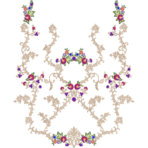 Beautiful Neck Embroidery Design