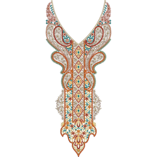 Neckline Embroidery Design