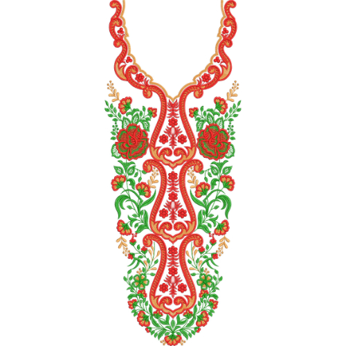 Neckline Embroidery Design
