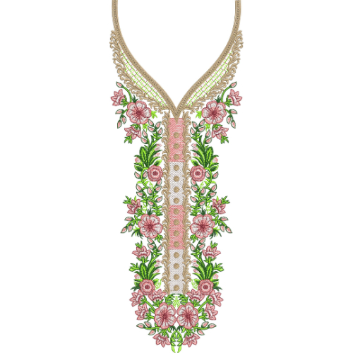 Unique Neck Embroidery Design