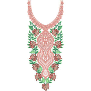 Neck Flower Embroidery Design