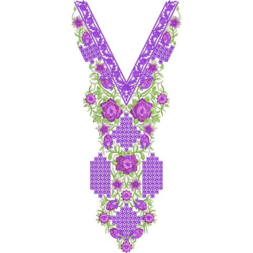 Unique Neck Embroidery Design