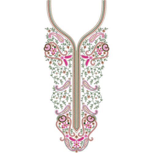 Neckline Embroidery Design