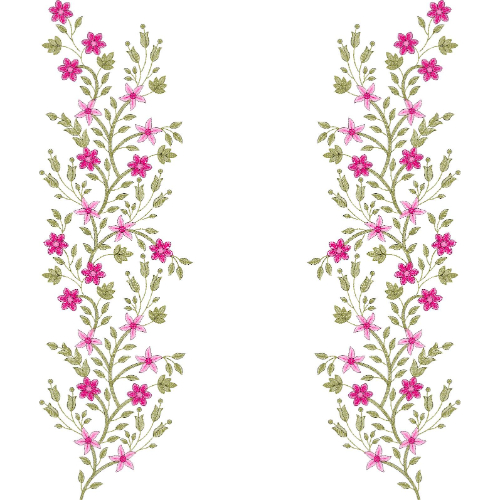 Neck Flower Embroidery Design
