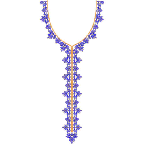 Neck Flower Embroidery Design