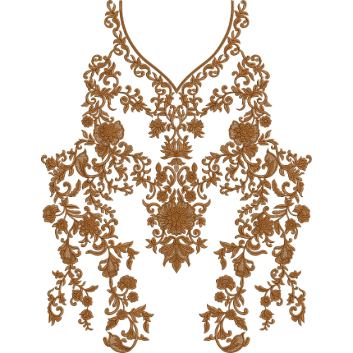 Unique Neck Embroidery Design