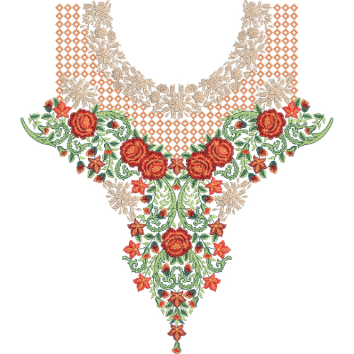 Neck Gala Embroidery Design