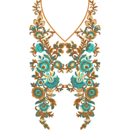 Neckline Embroidery Design