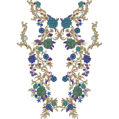 Neck Kurta Embroidery Design
