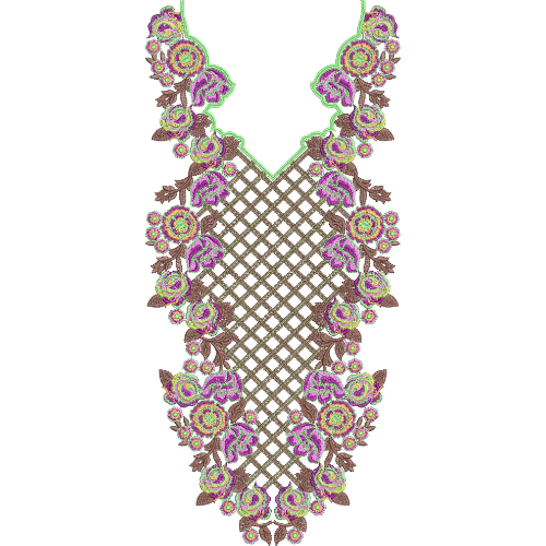 Neckline Embroidery Design