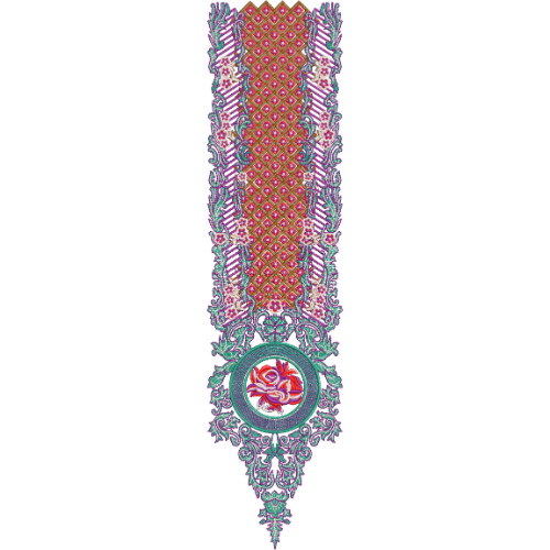 Neck Flower Embroidery Design