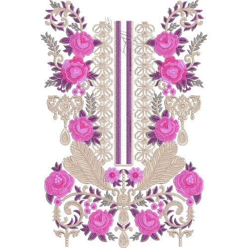 Neck Kurta Embroidery Design