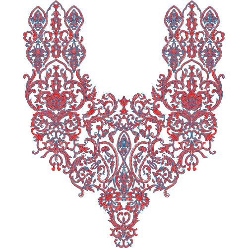 Unique Neck Embroidery Design
